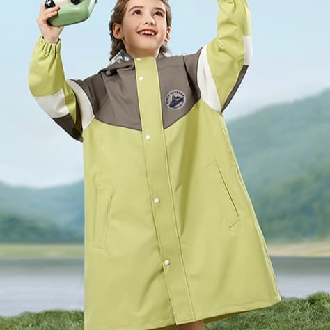 防災グッズ お子様向け防災レインコート帽子付き