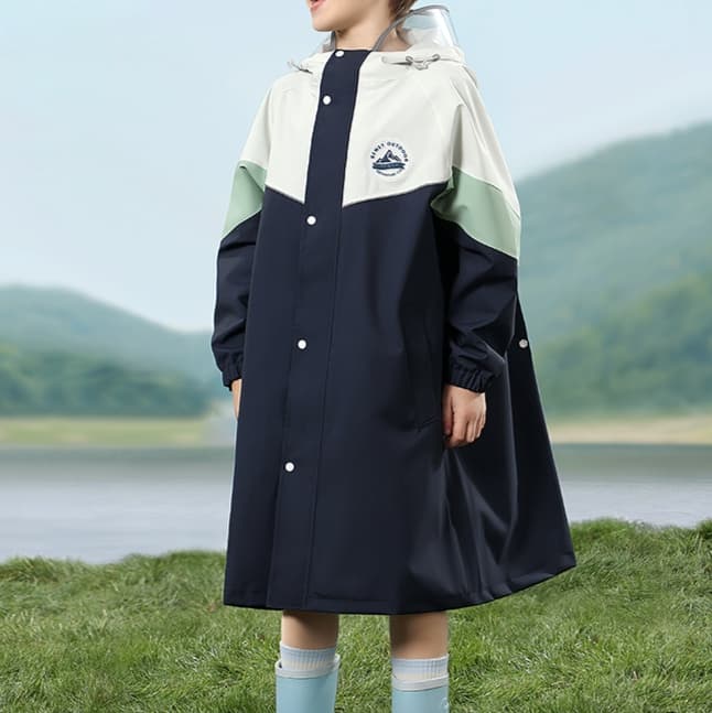 防災グッズ お子様向け防災レインコート帽子付き