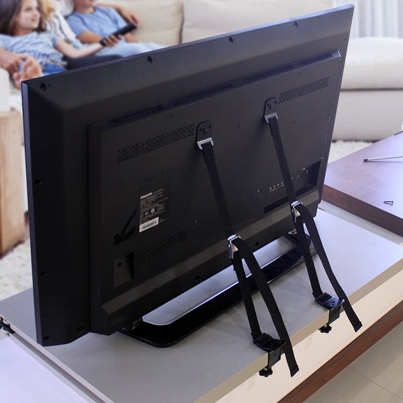 防災グッズ 薄型テレビ専用転倒防止ベルトシステム