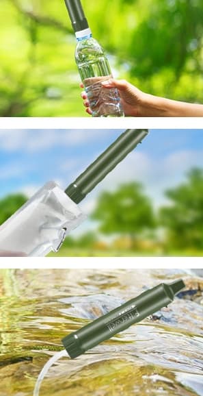 防災グッズ 持ち運びできる携帯浄水ストロー